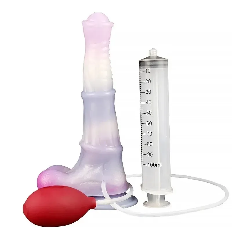 9.5 Inch Ejaculating Pony Dildo Squirting Horse Penis Cock (7) 9.5 Inch Ejaculating Pony Dildo Squirting Horse Penis Cock - Image 1