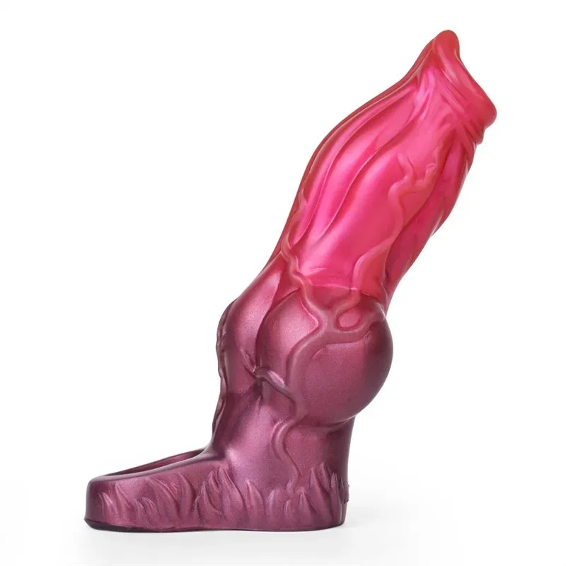 DOG (1) 6.1/7 IN Dog Penile Sheath Soft Silicone Knotted Animal Cock Sleeve - Image 1