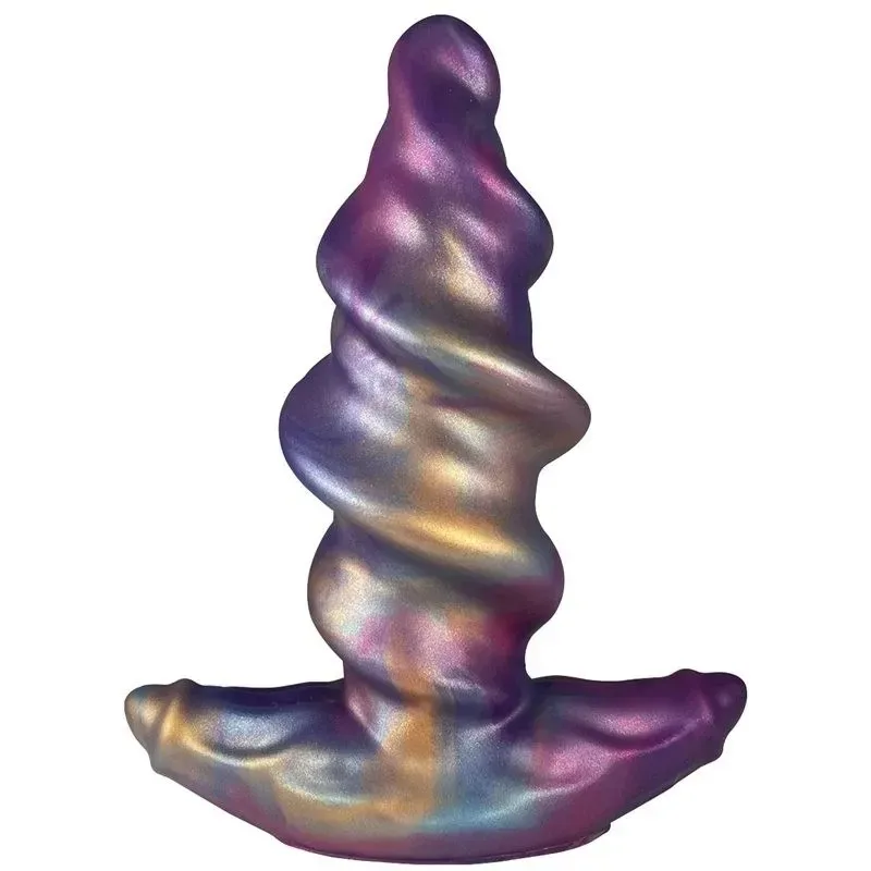 Fantasy Spiral Butt Plug Premium Silicone Anal Toy (5) 5/6/7.5 Inch Fantasy Spiral Butt Plug Premium Silicone Anal Toy - Image 1