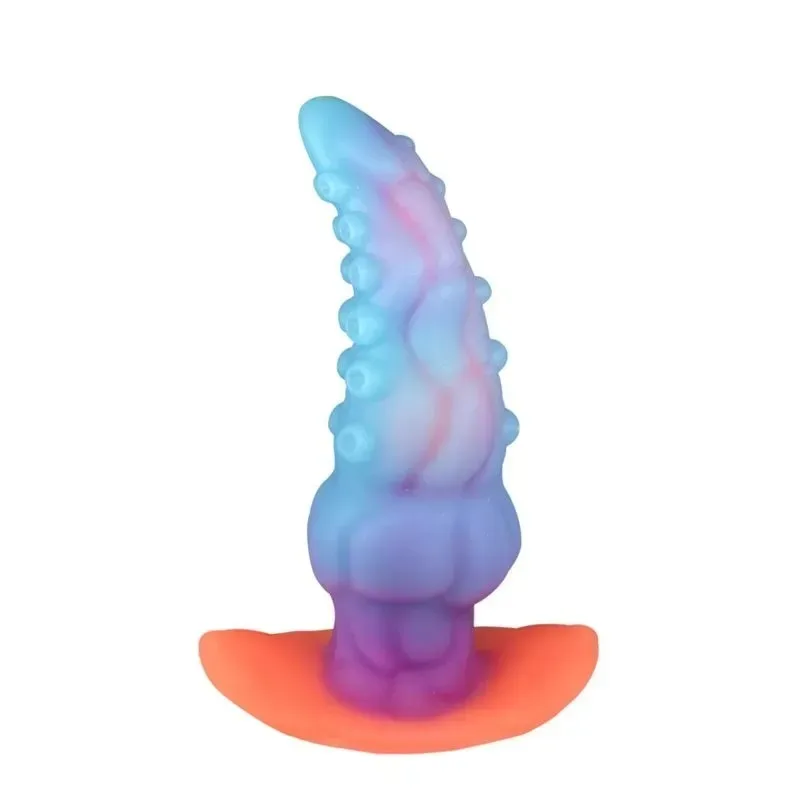 Luminous Octopus Tentacle Anal Dildo Plug Toy (1) 5.5/6/7.5 Inch Luminous Octopus Tentacle Anal Dildo Plug Toy - Image 1