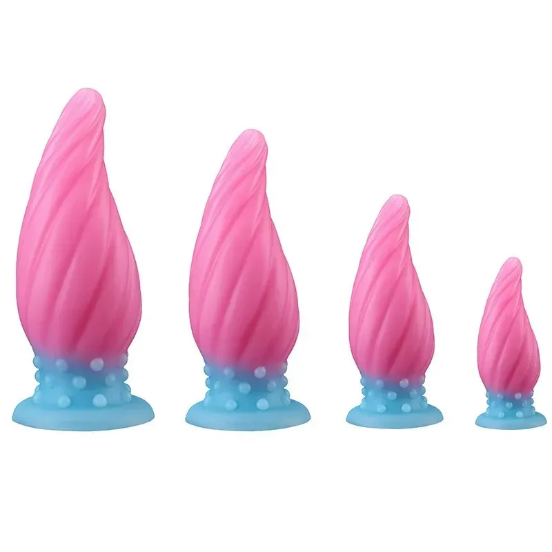 Luminous Tapered Anal Dildo Butt Plug (18) 5.5/6.5/7.5/8.5 Inch Luminous Tapered Anal Dildo Butt Plug - Image 1