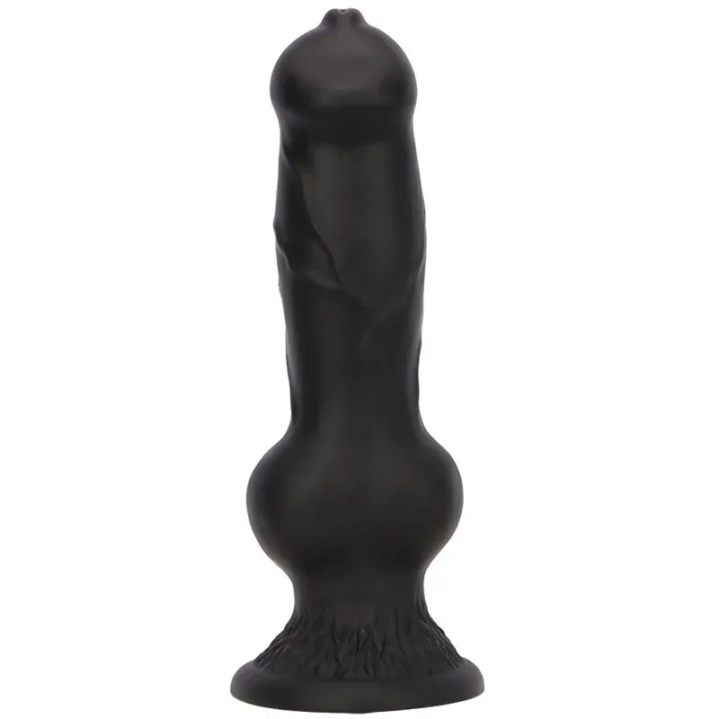 black dog dildo (28) 7/7.5/9.5/10/13 Inch Black Knotted Dog Dildo Big Animal Penis - Image 1