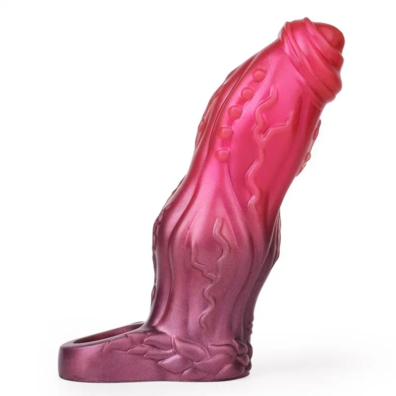 dog knot sleeve (1) 6.2/6.8 IN Knot Cock Sheath Soft Silicone Penis Extension - Image 1