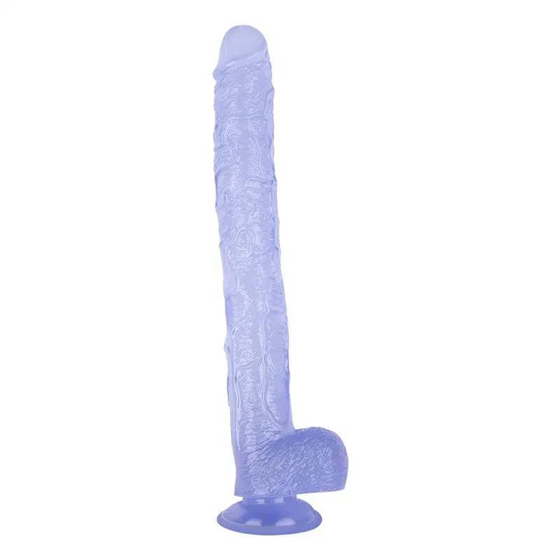 17 IN Extra Long Textured PVC Dildo - Image 1