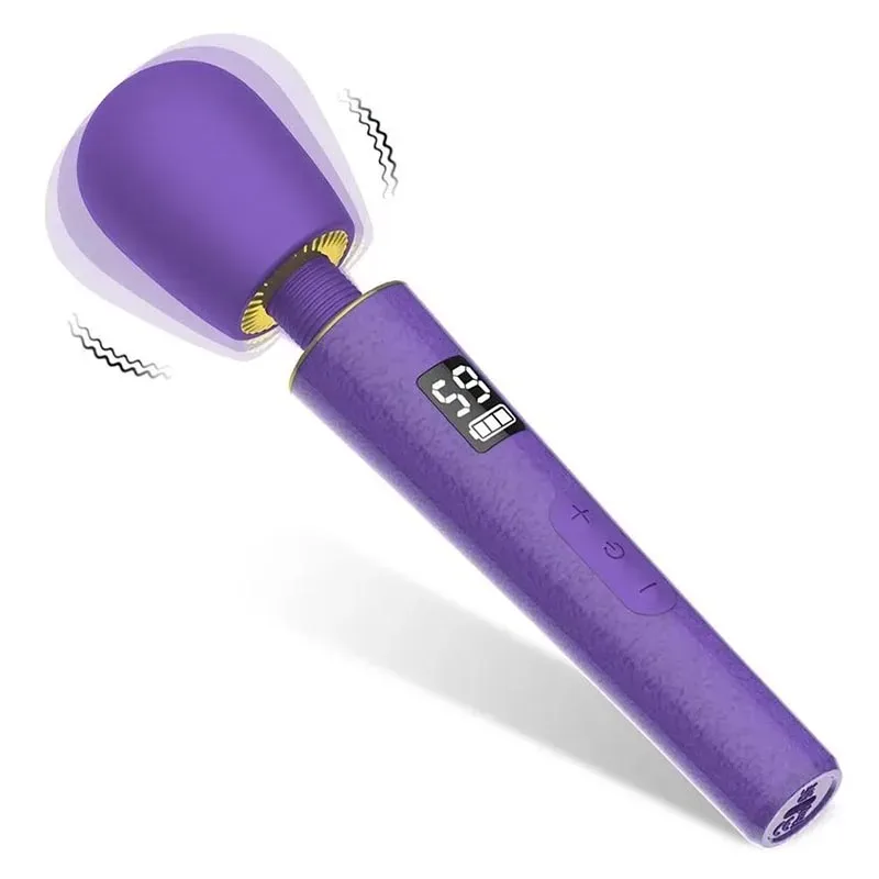 LED Display Screen 5 Speeds 9 Vibration Magic Wand Massager (5) LED Display Screen 5 Speeds 9 Vibration Magic Wand Massager - Image 1