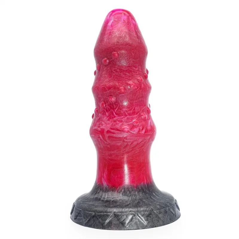 7 Inch Liquid Silicone Beaded Anal Dildo Butt Plug - Image 1
