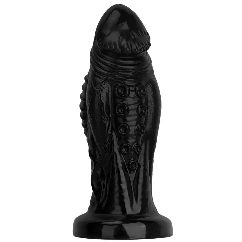 7/8.6/9.8 Inch Black PVC Dildo Big Thickness Anal Plug - Image 1