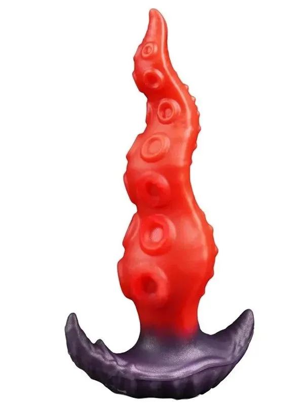 906 8 Inch Fantasy Tentacle Dildo Soft Silicone Anal Anchor Butt Plug - Image 1