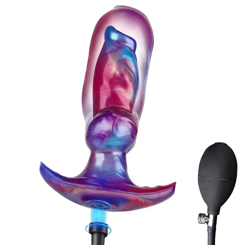 fantasy inflatabale dog knot anal plug (1) 6.5 Inch Fantasy Magnetic Suction Inflatable Dog Knot Anal Plug - Image 1