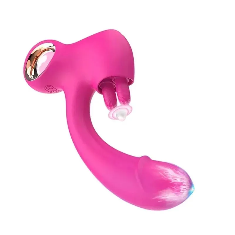 05 Dual Motors Swinging Tongue and Dildo Vibrator - Image 1