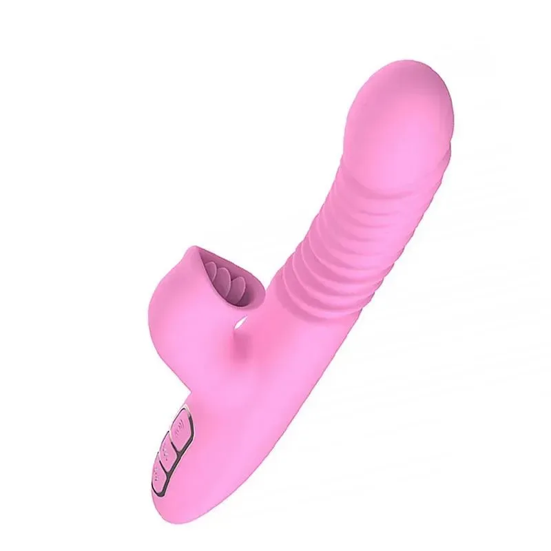 23 Heated Thrusting G-spot Vibrator Clit Licker - Image 1